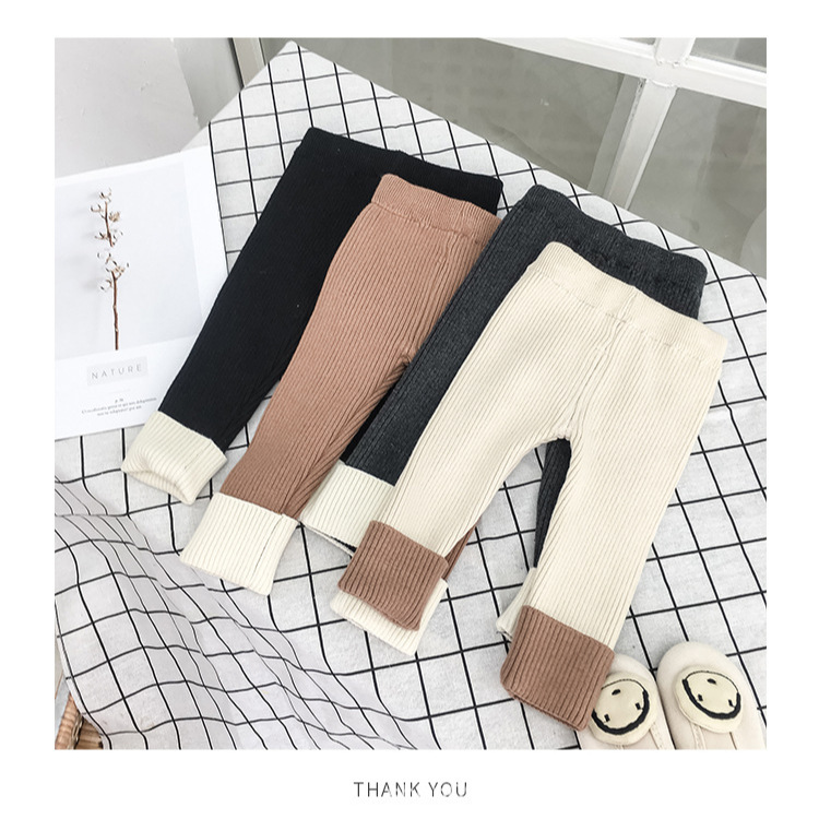 2023 Autumn/Winter Girls' Leggings, Thin Style, Stylish and Versatile, Korean Style, Warm Wool Pants
