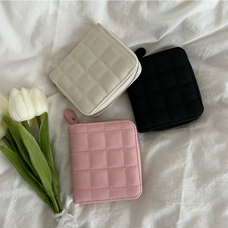 Simple small wallet ~ ins style retro women's small exquisite simple mini College student card holder wallet coin purse