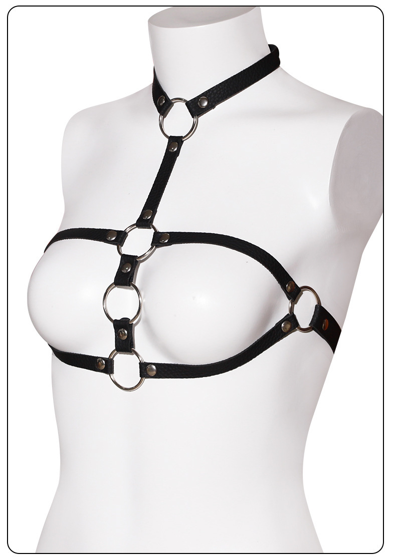 PU Leather Handcuffs and Breast Clamps Set for Adult Bondage Play — detail image 24