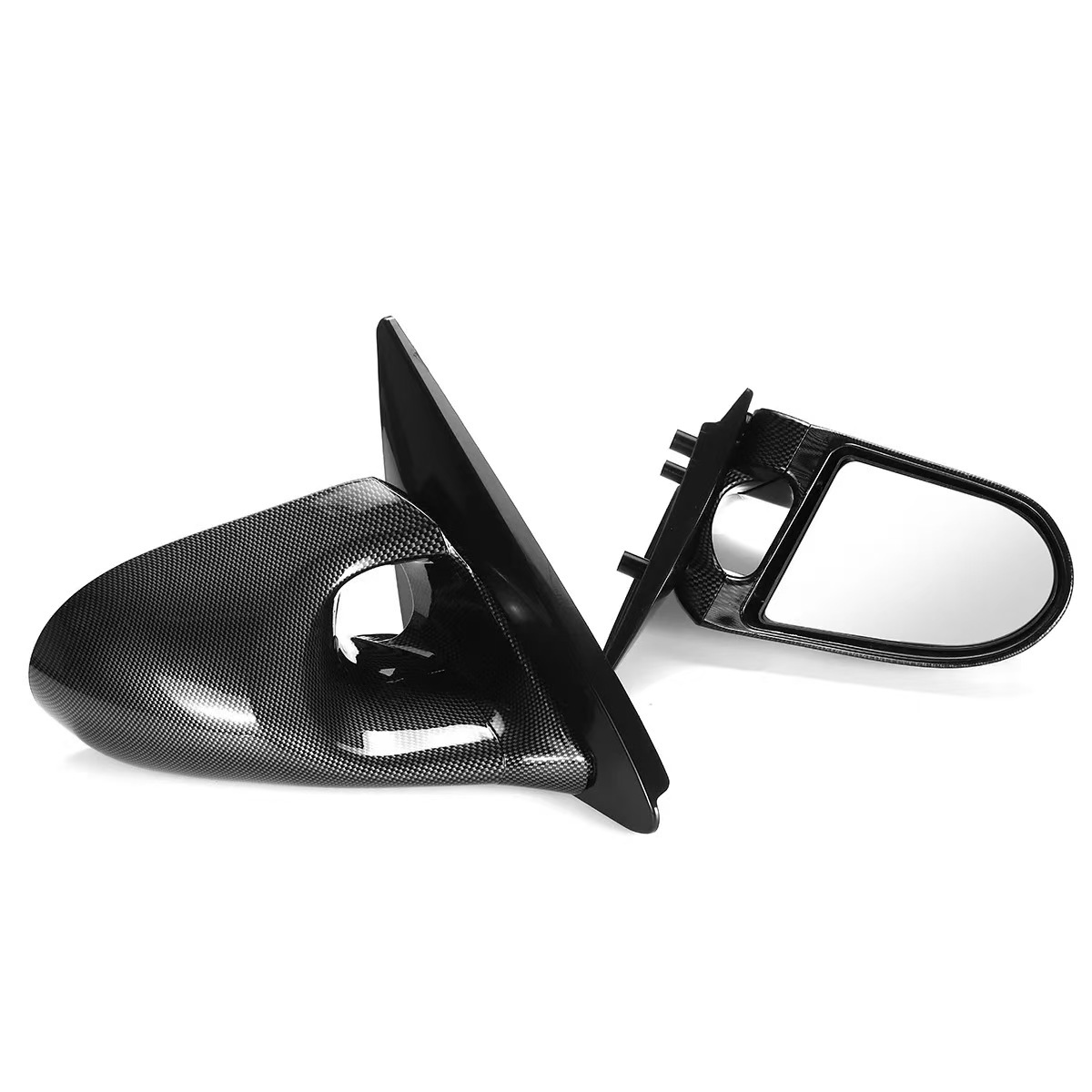 Cross-Border Suitable for 1992-1995 Honda Civic Eg Rearview Mirror 2-Door Decorative Modification Parts Bright Black Reversing Mirror