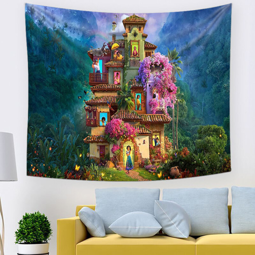 Tapestry cross-border birthday party background cloth cartoon animation pattern tapestry room bedside decoration hanging cloth tapestry
