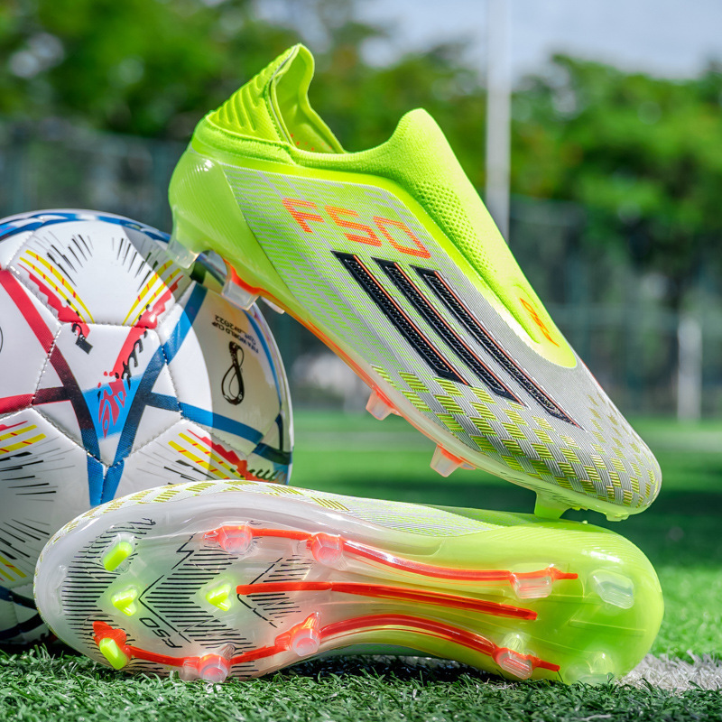 Zapatos de Fútbol de Corte Bajo para Adultos de TPU y EVA Transpirables para Césped Natural y Artificial