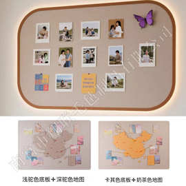 背景墙照片毛毡板加工定制加厚无需打孔学校教室作品展示毛毡板