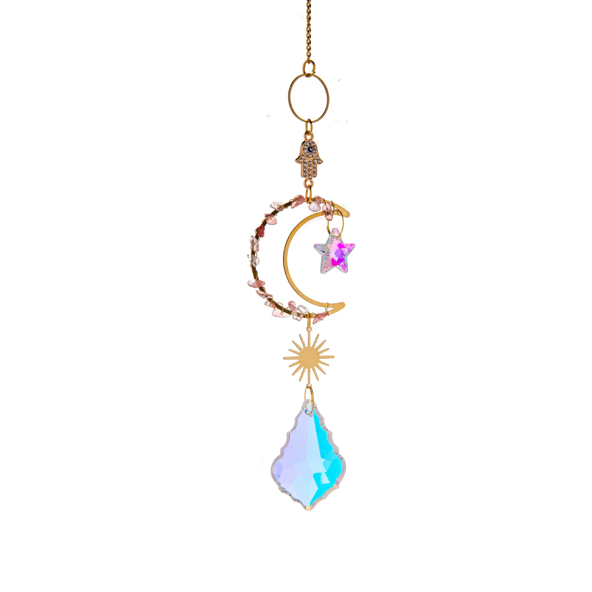 Glam Star Moon Artificial Crystal Pendant display picture 3