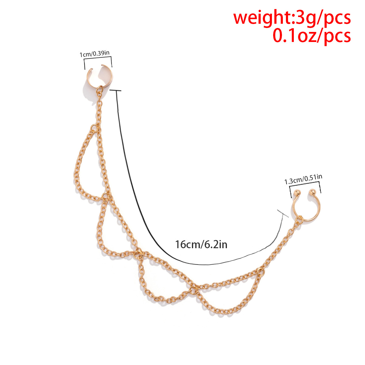 Gioielli minimalisti ed eleganti, nappe di perle artificiali senza perforazioni, accessori, catene di ferro, nappe,_voghion.com