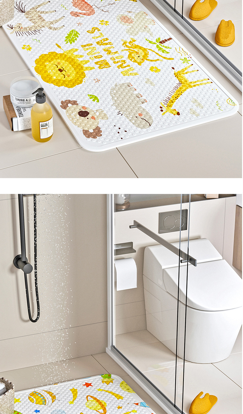 Bathroom non-slip mat shower children's bathroom floor mat drop-resistant PVC mat toilet waterproof bathroom floor mat