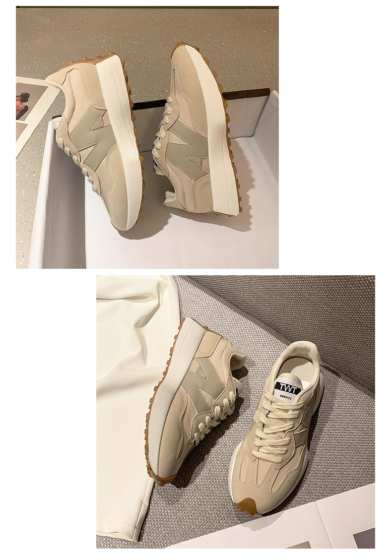 Zapatos de mujer estilo Forrest Gump, primavera/verano 2023, inspirados en las nuevas celebridades de internet. Suela gruesa, estilo casual deportivo._voghion.com