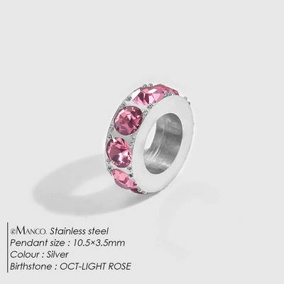 Spacer Spacer Beads DIY Jewelry — Zərgərlik ara hissələri - 10-pink-silver