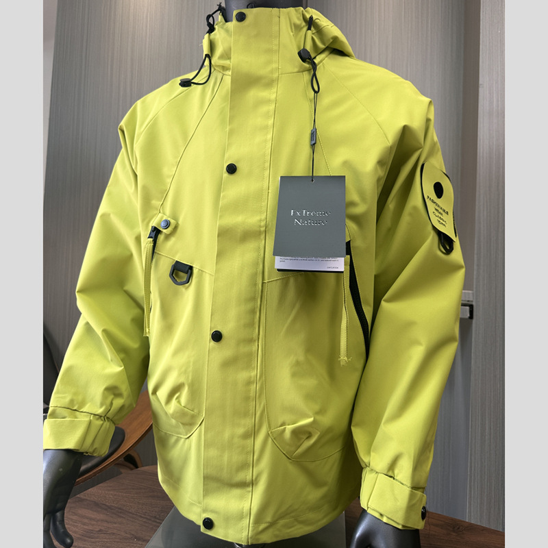 Autumn Casual Versatile Jacket Designer Line Spring New Men's Mountain Style Hooded Workwear Jacket Windbreaker