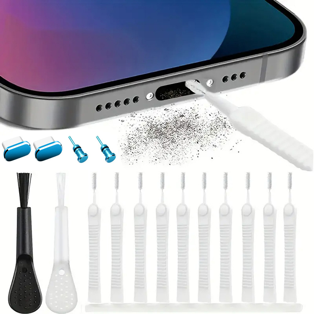 C-Anschluss Staubschutz-Set 16-teilig Typ-C Datenport USB Staubschutz-Stecker Mobiltelefon Ladeanschluss Metall-Staubschutz-Stecker