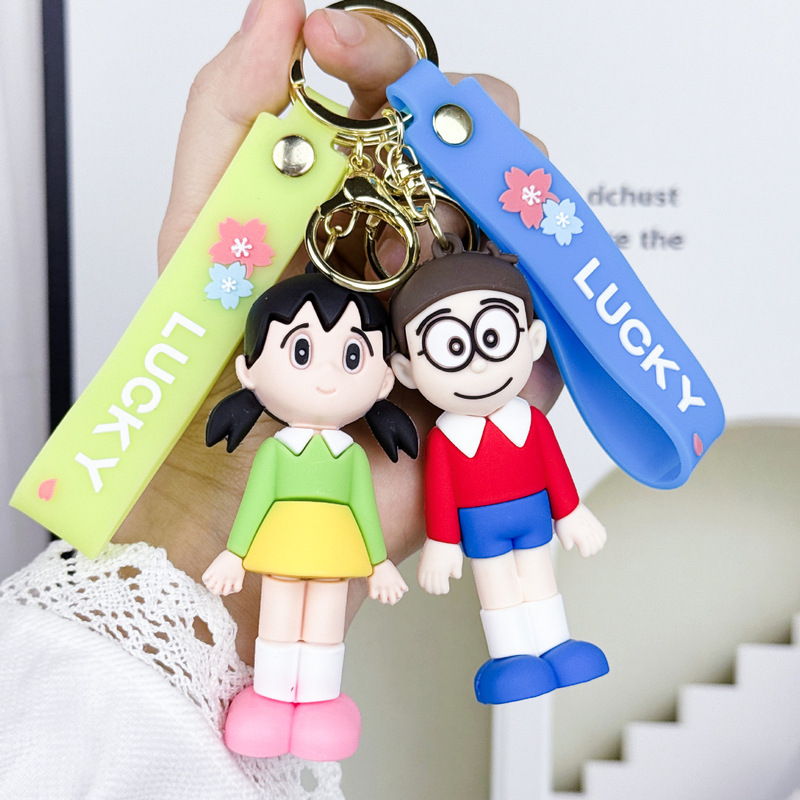 Doraemon Keychain Nobita Pendant Doll Car Wholesale Accessories Jewelry Pendant Keychain Wholesale