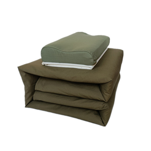 Wholesale camouflage green bedding for student military training labor protection blankets for construction sites and dormitories, hot melt bedding, indoor cotton bedding