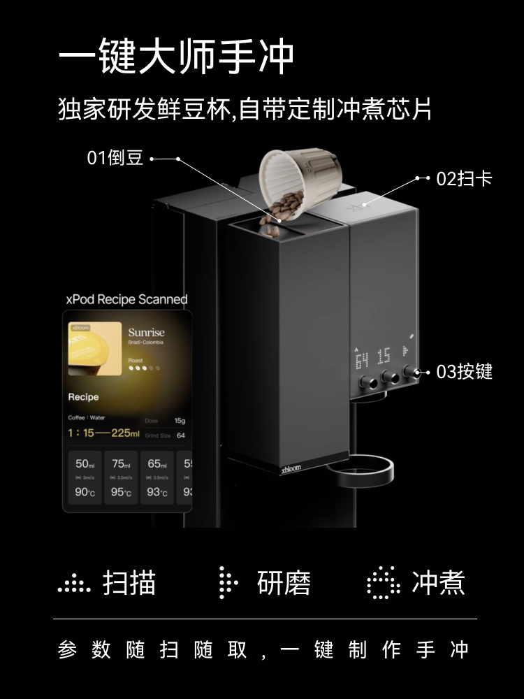 ⇜ Studio钢琴师咖啡机全自动研磨一体手冲咖啡机胶囊机称