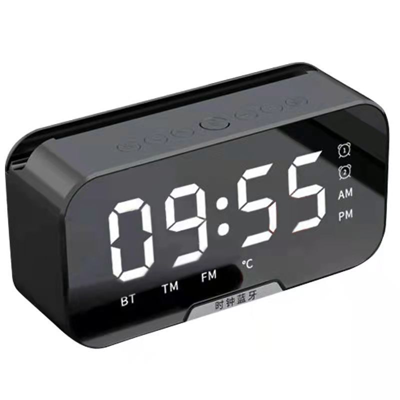 Multifunctional Clock Alarm Clock Bluetooth Speaker Desktop Mobile Phone Holder Student Dormitory Learning Electronic Alarm Clock Small Speaker
