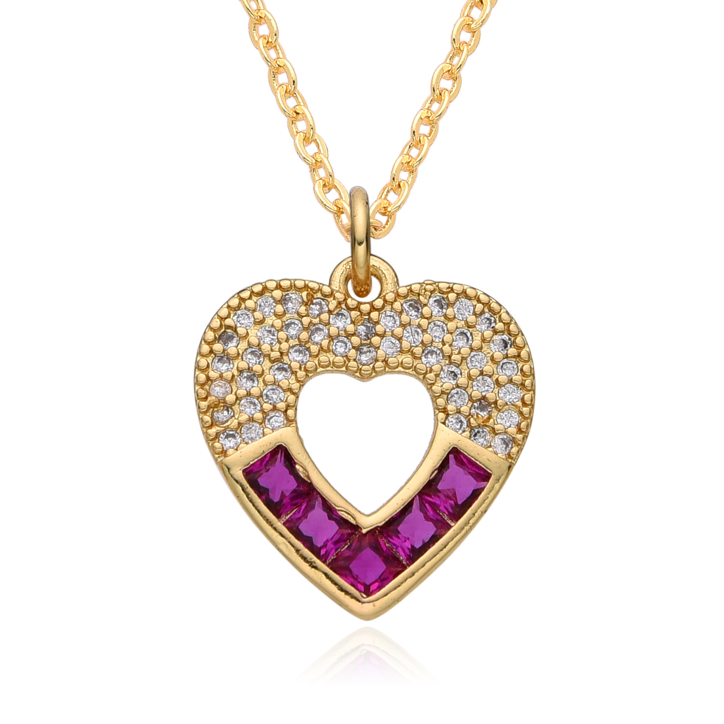 12g Weight Copper Pendant Material Zircon Inlay Material Pendant Necklace Classification Copper Chain Material 1 Piece Quantity Holiday, Daily Occasion Copper Material Heart Shape Pattern Women's Gender Inlay Design Casual, Simple Style Style Copper Inlay Heart Shape Zircon Pendant Necklace 7