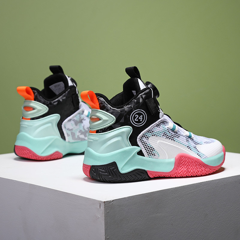 Boys' shoes Children's basketball shoes 2023 fall new boys' training shoes CUHK children student running sneakers_voghion.com