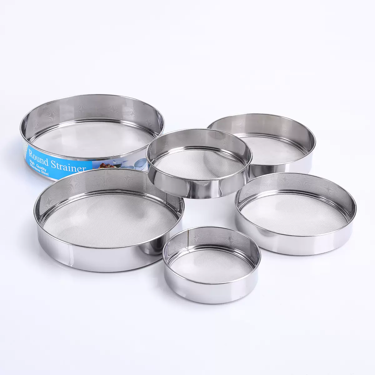 哇噢定制面粉筛细漏网筛家用烘焙筛粉筛子不锈钢过滤网大米芝麻筛