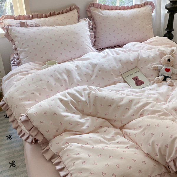 Cute and pink [knitted double-layer yarn fabric is softer and more skin-friendly]