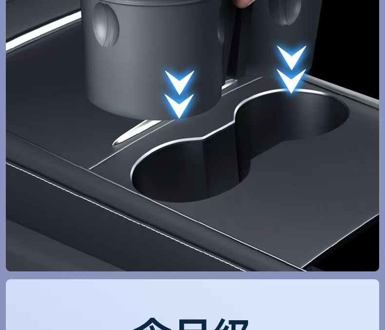 Suitable for Tesla Model 3/Y/Yl Central Control Water Cup Holder Water Cup Slot Tpe Cup Sleeve Accessories Modified Car