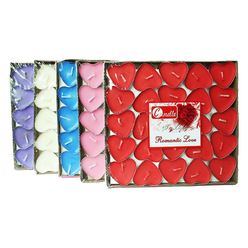 Vela en forma de corazón al por mayor del fabricante, propuesta de San Valentín chino, confesión, pintura de fuego DIY, vela pequeña, portavelas, cera de té