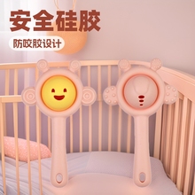 牙胶婴幼儿童安抚摇铃玩具防吃手神器水煮宝宝咬咬胶硅胶安抚玩具