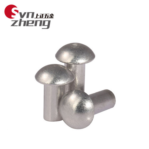 Semi-round head aluminum rivets Round head solid rivets GB867 round cap knock-type semi-circle rivets M2M3M4M5M6M8