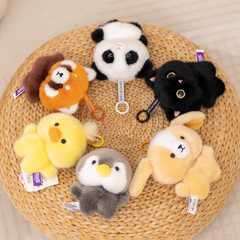 Cute Little Panda Plush Toy, Magnetic Hanging Ornament, Plush Keychain, Birthday Gift for Girls