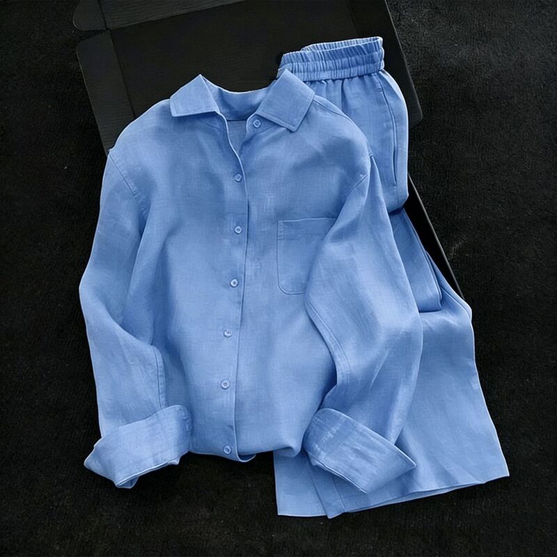 High-End Shirts for Women, Summer Casual, Relaxed and Lazy Sun Protection Outfit, Old Money Style Complete Set