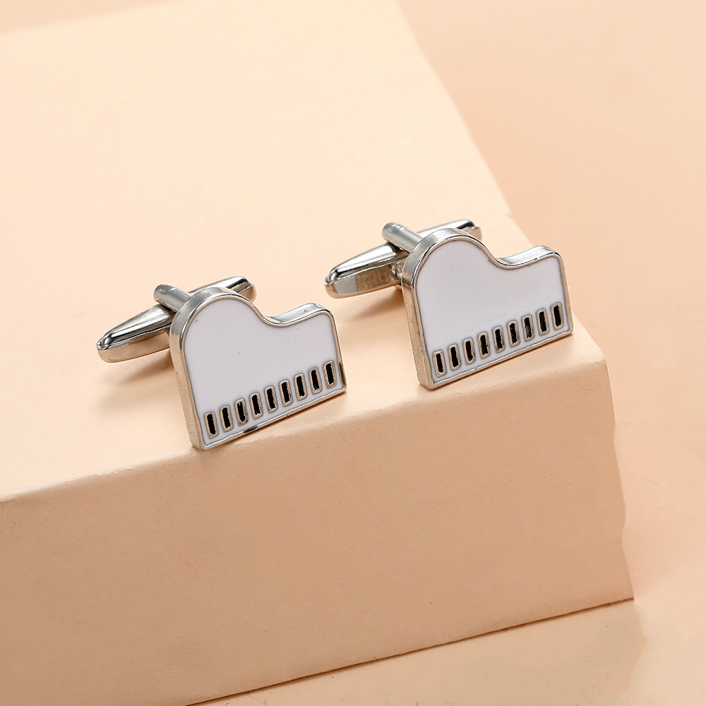 music series cufflinks musical instrument note cufflinks men's French shirt cuff nails source_voghion.com