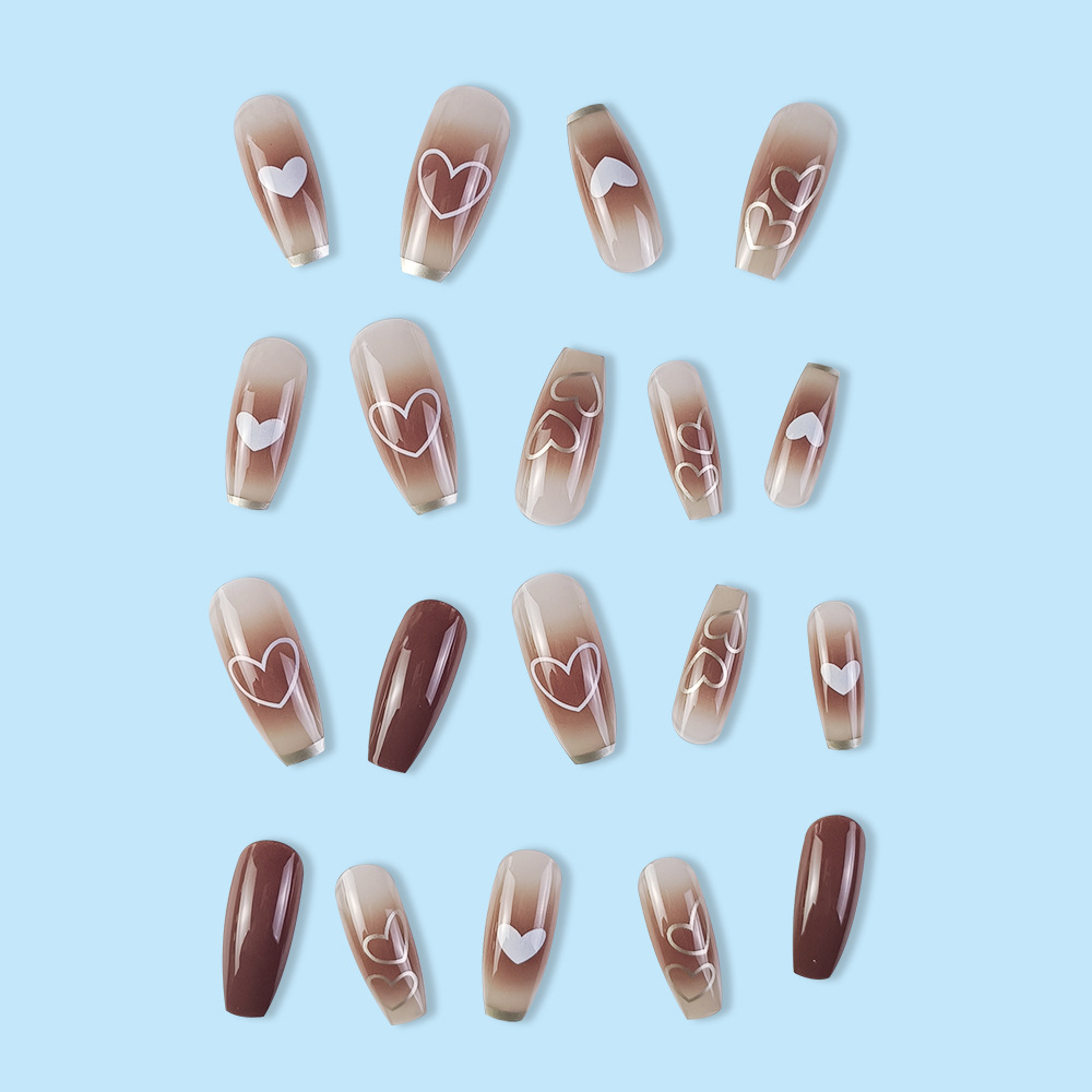 Summer Nail Art Ice a través del rubor Use Armor Love Milk White Advanced Nail Sense Pegatinas de uñas largas de pomelo