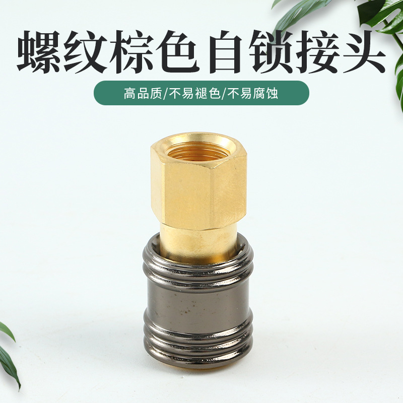 铜制自锁轮胎充气夹头汽车气压表打气嘴胎压表夹气嘴充气嘴充气管