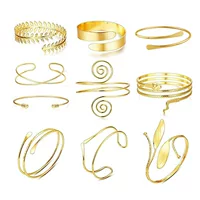 Геометрический блестящий браслет, европейский стиль, простой элегантный дизайн — золото и серебро