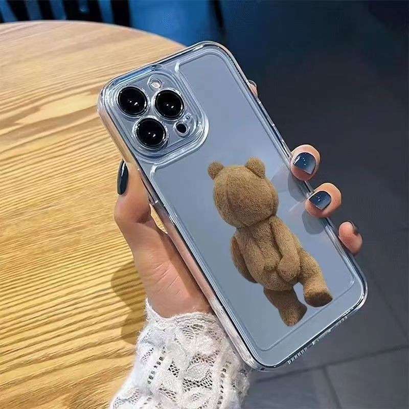 Teddy Bear iphone16promax Phone Case Simple Apple 15 Drop-Resistant 14 Space Shell 13/12