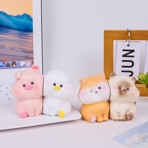 Sticky little animals, cute pet dolls with magnetic suction, creative couple ornaments, desktop decorations, Valentine's Day gifts