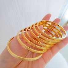 越南沙金磨砂卡扣手镯少女开口可调节手环铜镀金仿金礼品首饰批发