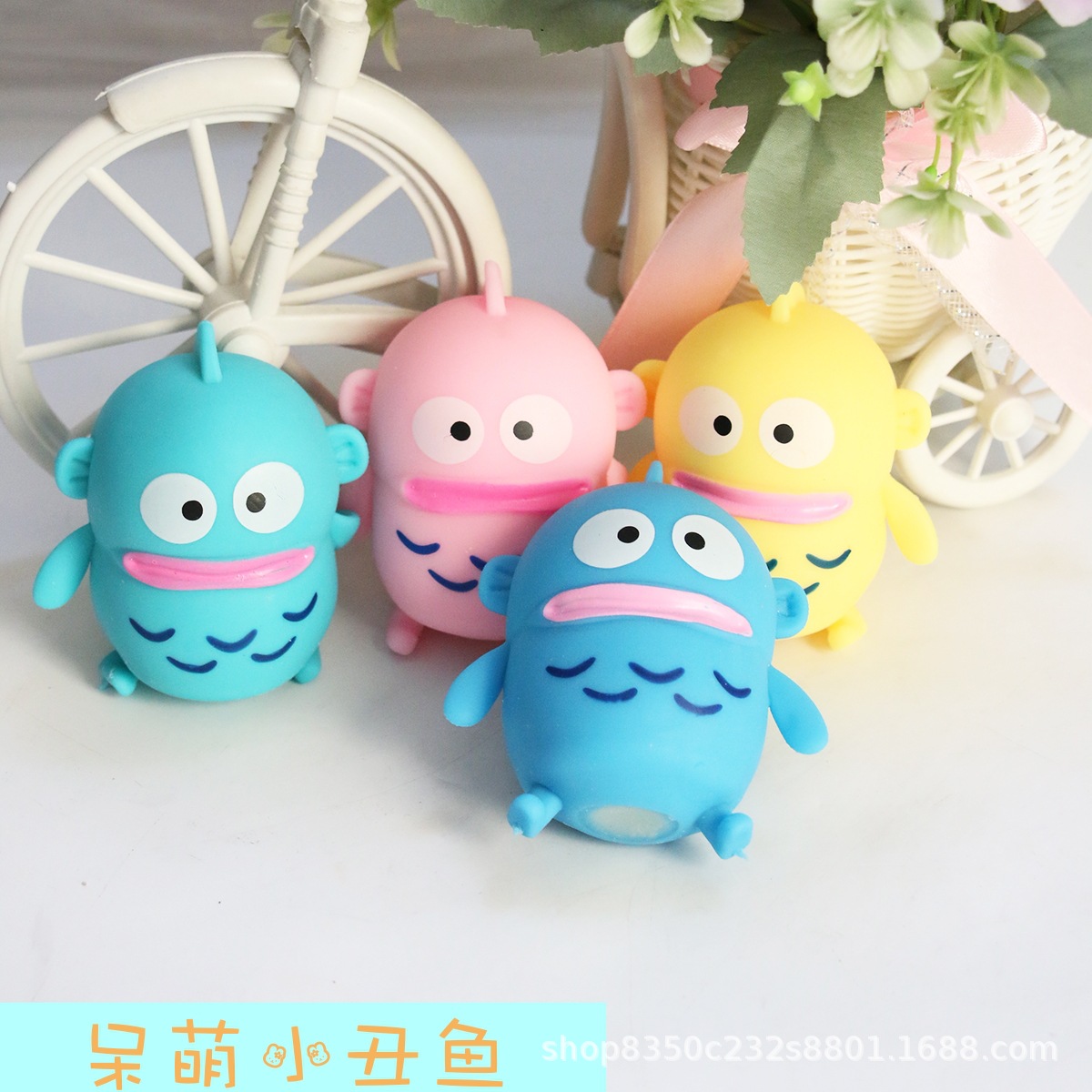 Genuino Sanrio muñeca mitad de pez hombre Hanton juguetes de peluche peces feos colgantes muñecas lindas muñecas agarradoras al por mayor