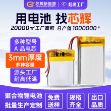 多型号3mm厚度聚合物锂电池厂家生产3.7v电芯电子产品可充电电池