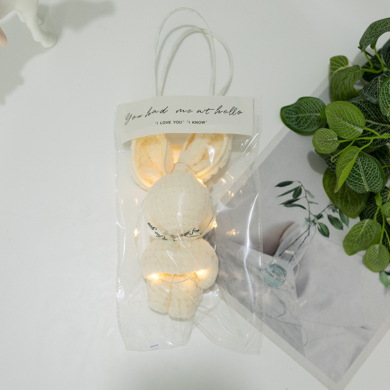 랩 화이트 래빗 + 핸드백 + 따뜻한 램프