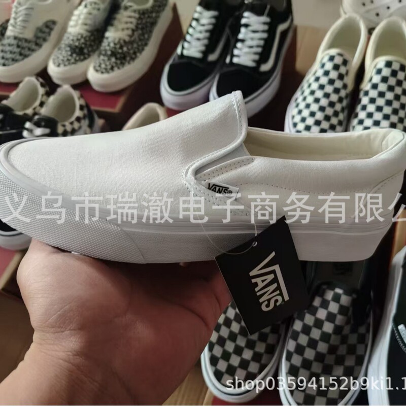 Hong Kong Style Low-Top Vans Canvas Shoes, Classic Ins Trend 2026, Versatile Soft-Soled Comfortable Casual Shoes for Daily Wear