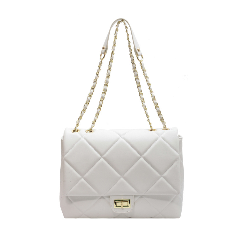 Bolso coreano de cadena de viento fragante 2025, bolso de hombro bordado de diamante de verano, bolso de mujer de moda de viaje universal.