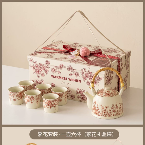 Romantic Sea of Flowers_One Pot and Six Cups of Time (Flowers Gift Box)