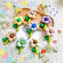 新款创意手工可爱布艺花朵服饰头饰儿童发夹DIY 配件辅料现货批发