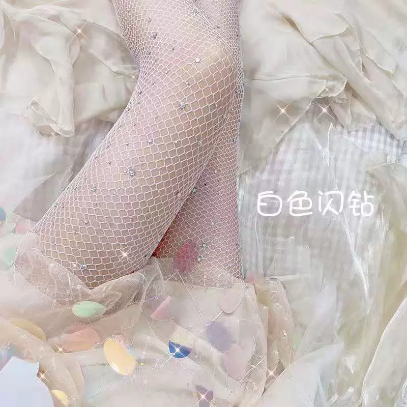 Lace tights, Japanese cute uniform style, patterned net, one size