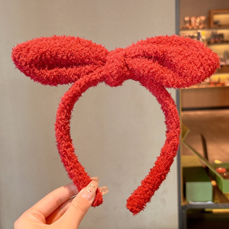 Otoño y invierno peluche bandeja de cabello lavado de la cara aplicación máscara especial de prensado bandeja de cabello paquete de cabello pato amarillo dibujos animados toque de cabello agujero de cabello