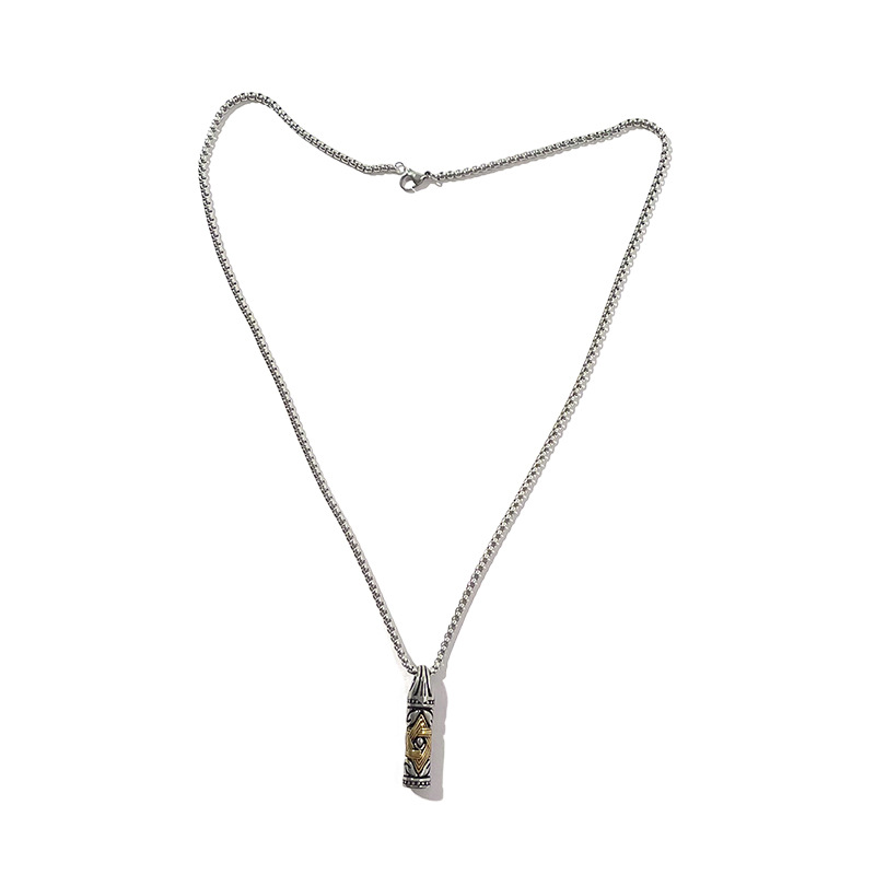 Nuevos productos transfronterizos de acero inoxidable, collar de colgante de seis pontas, moda, joyería para hombres