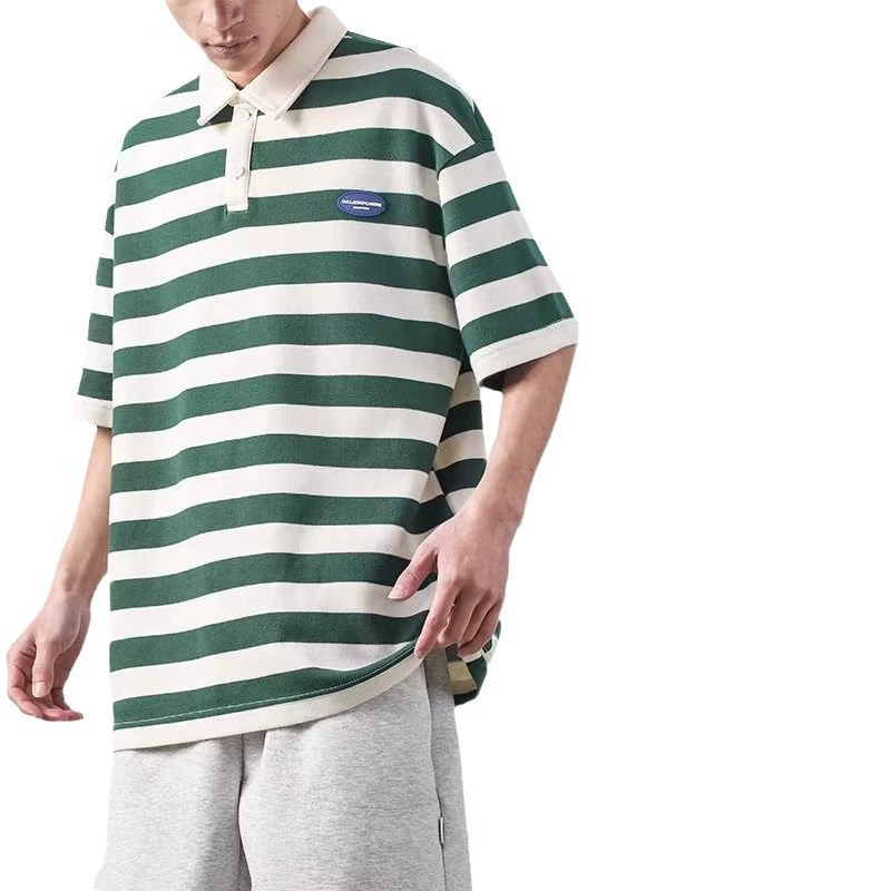 Поло, рубашка, японская футболка с коротким рукавом для любимого, Oversize