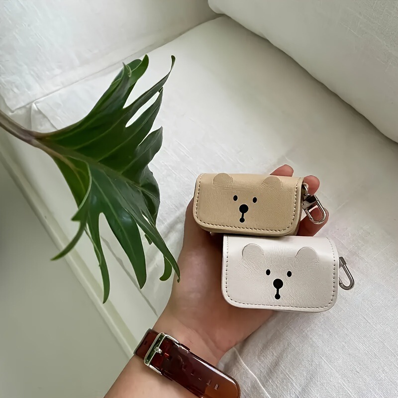 現物Ins風かわいいベアー皮質散歩犬拾い袋シャベル猫糞ペットゴミ袋分配器収納バッグ|undefined