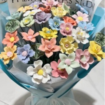 景德镇陶瓷花桌面摆件永生花束创意装饰品接跨境代贴标仿真陶瓷花|undefined