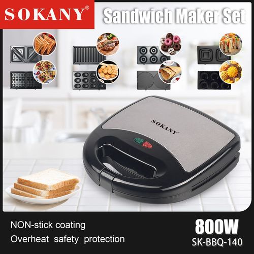 European cross-border SOKANY140 sandwich machine eight-in-one detachable donut and waffle maker Toaster