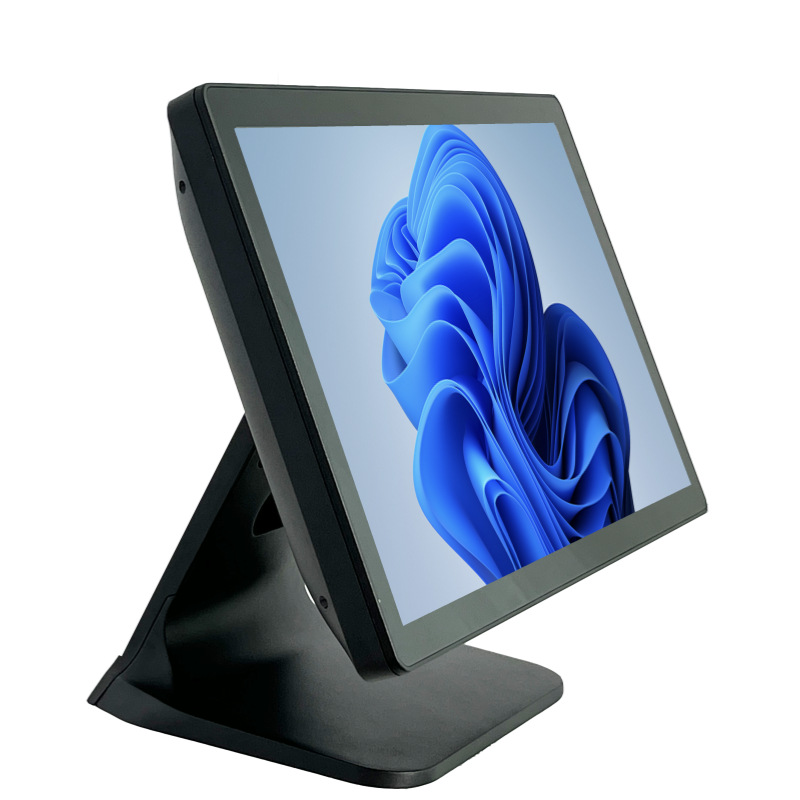 厂家公模时尚简约压铸铝合金底座18.5寸单屏触摸一体收银机外壳